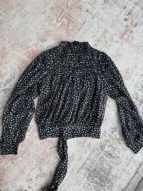 Bardot Black Floral SheerTop